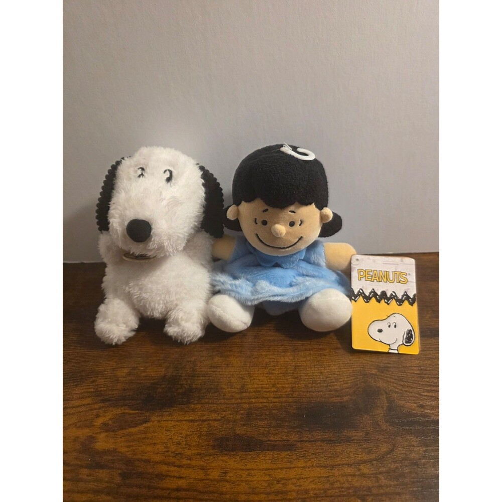 Aurora World Plush Palm Pals Lucy & Snoopy 5" Stuffed Animal Lot